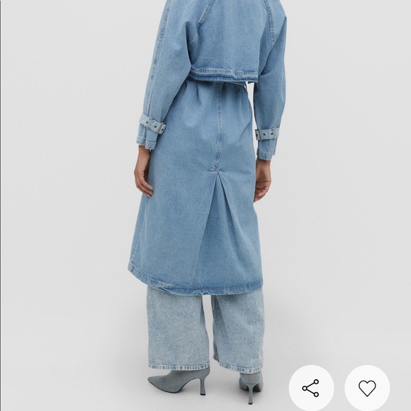 Stradivarius denim trench coat size S - Picture 8 of 12